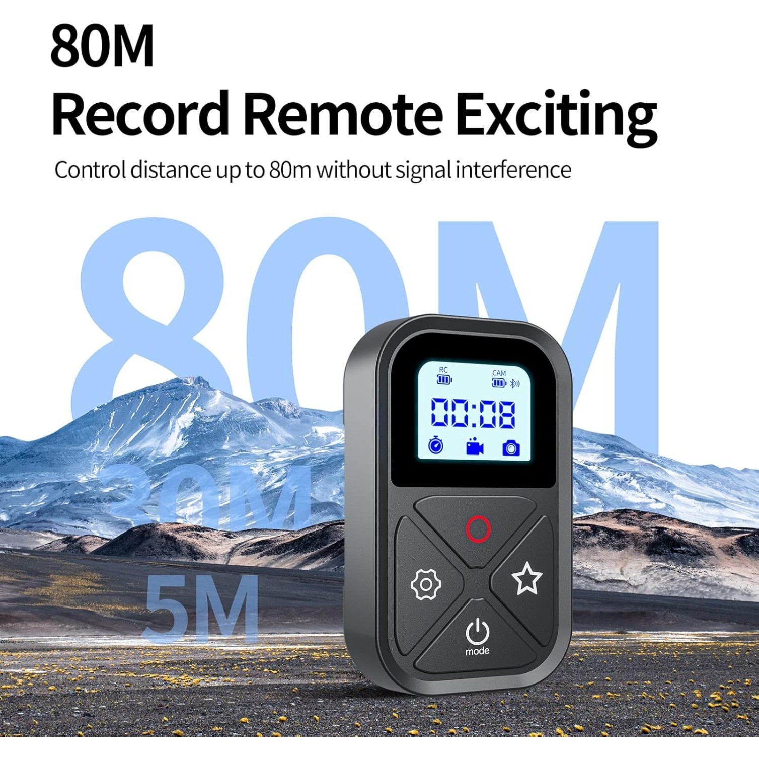 Remote Control for GoPro, Magnetic Wireless Remote Controller with LCD Display