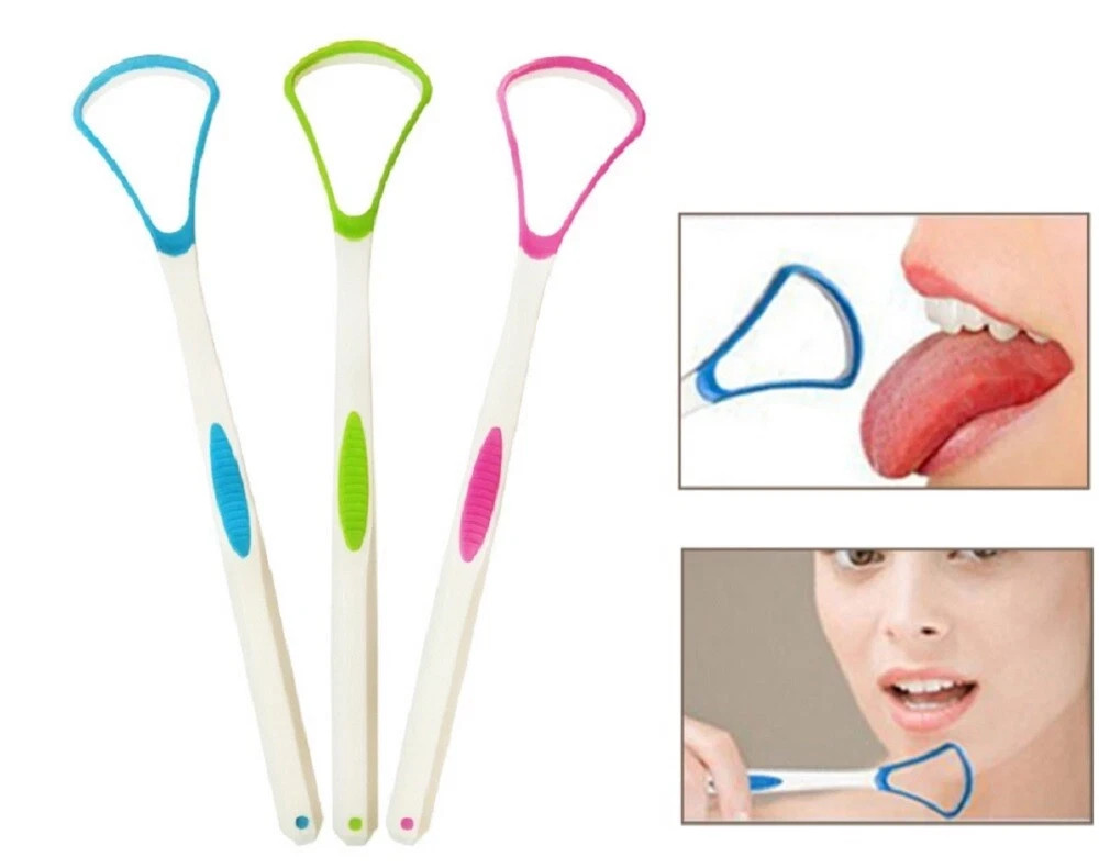 3-Pack Tongue Scraper Cleaners Oral Hygiene Tool for Adults Kids Fresh Breath
