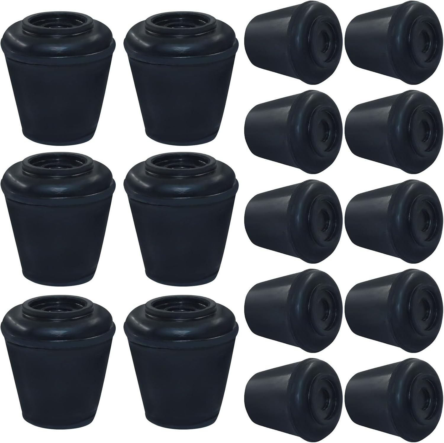 16 Pack round Chair Leg Tips Caps - 1/2 Inch Non-Slip Rubber Furniture Leg Prot