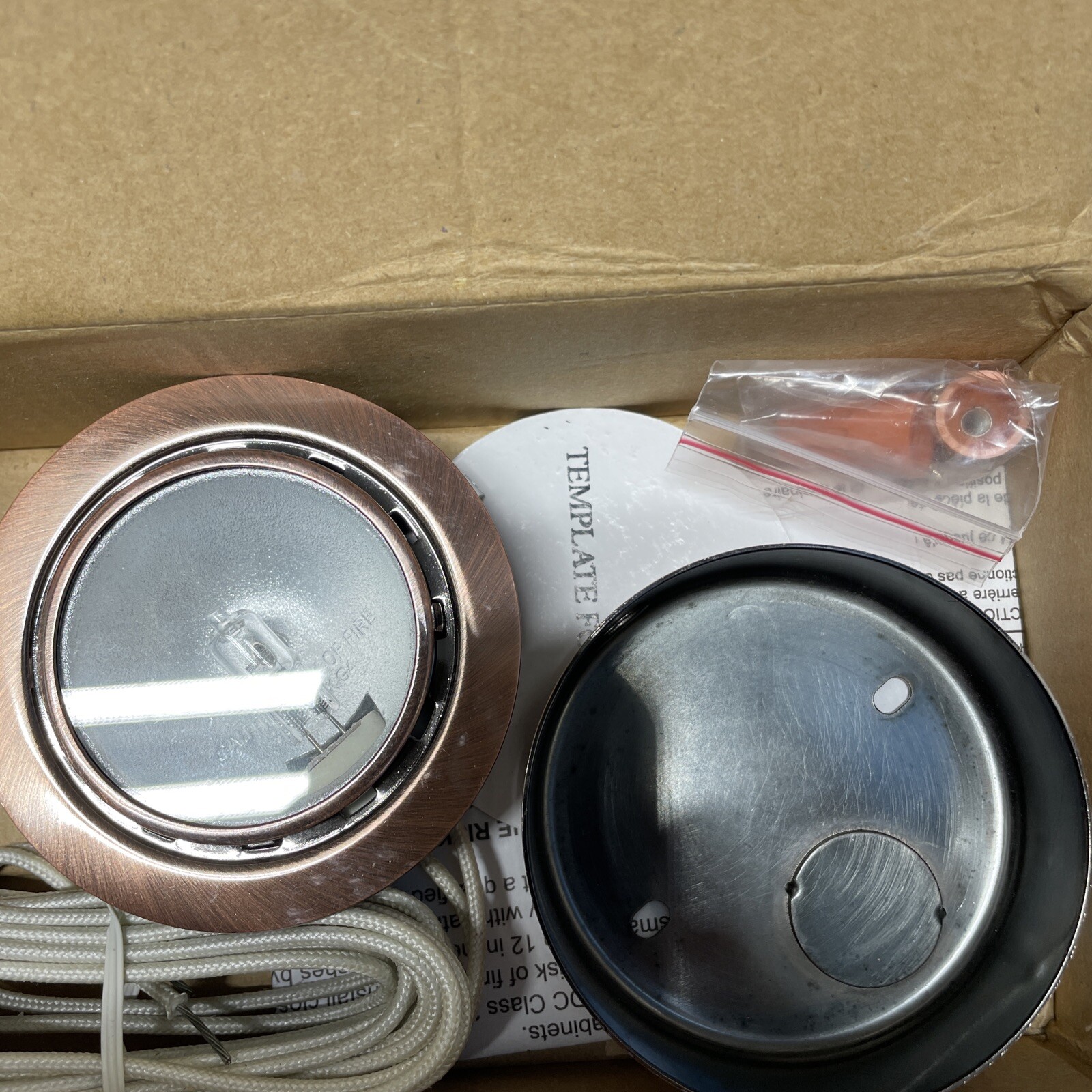 Kichler Lighting 12501CO Copper Under Cabinet Bright 1pc Missing