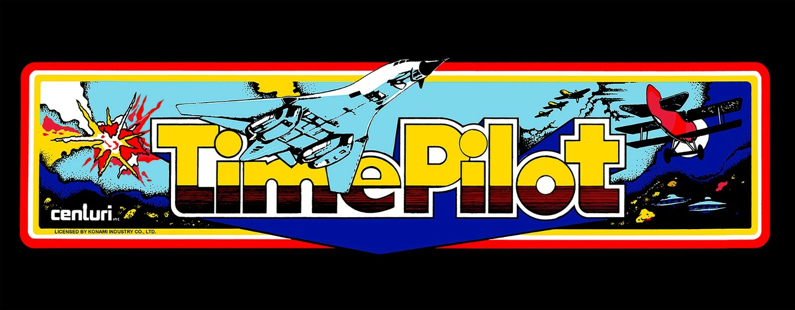 Time Pilot Arcade Marquee For Header/Backlit Sign