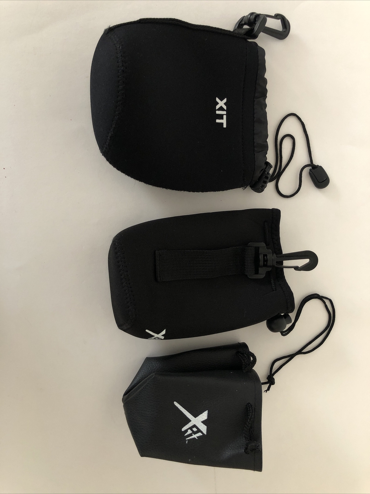 3 pieces Xit Soft Lens Pouch 6'' & 6" & 4" (Black)