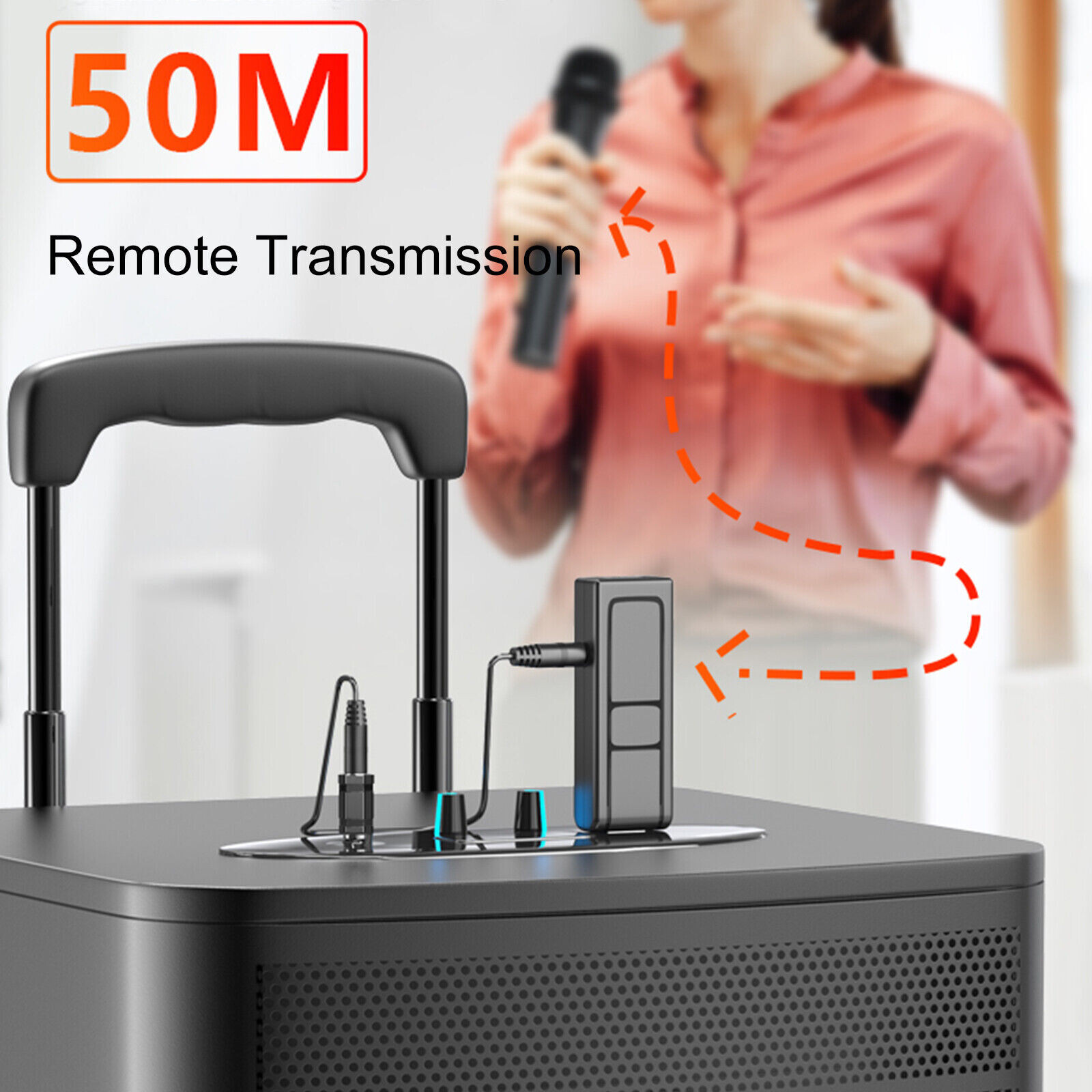 Professional VHF Wireless Microphone Handheld Mic System Karaoke W/Receiver US