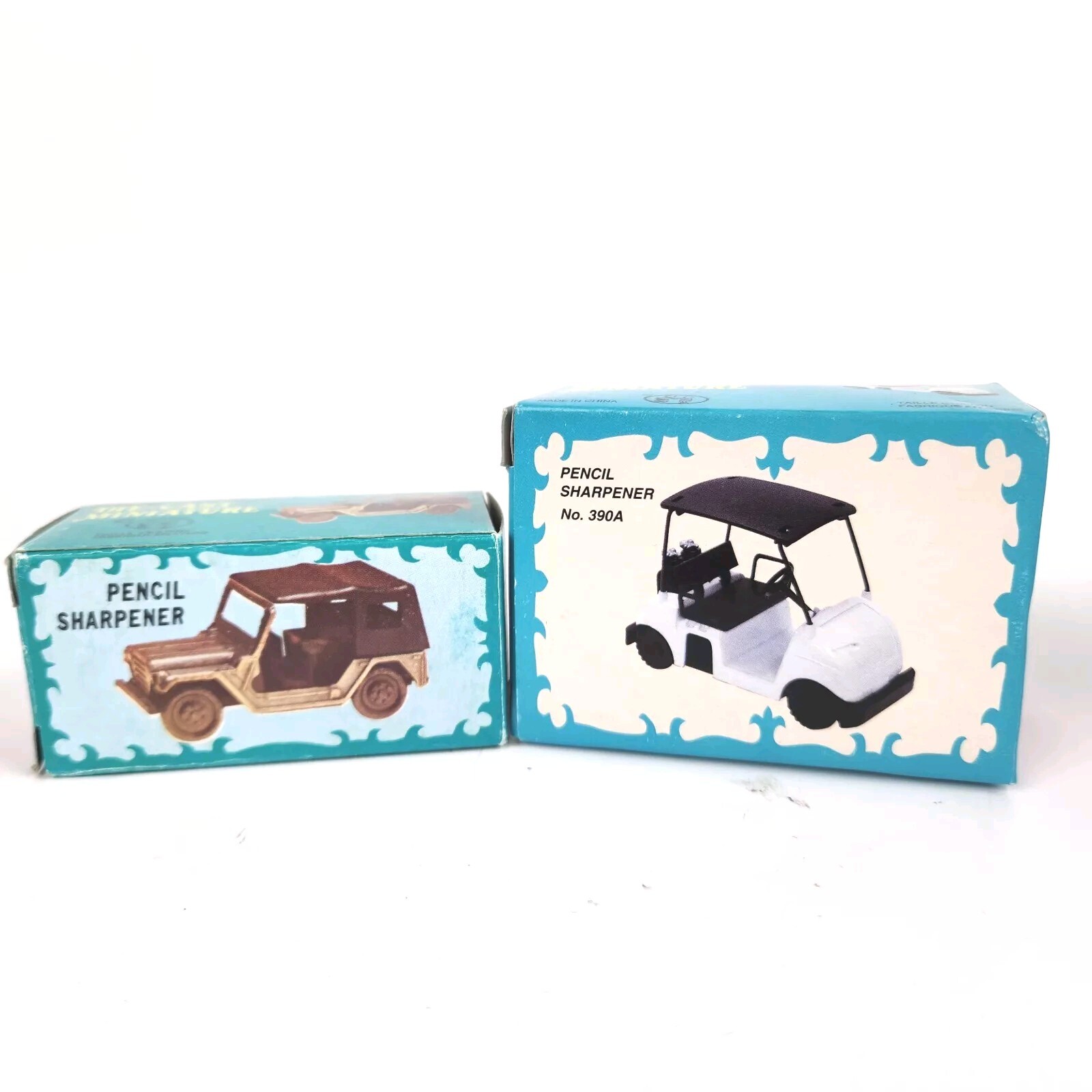 Die Cast Miniture Pencil Sharpeners Jeep And Golf Cart