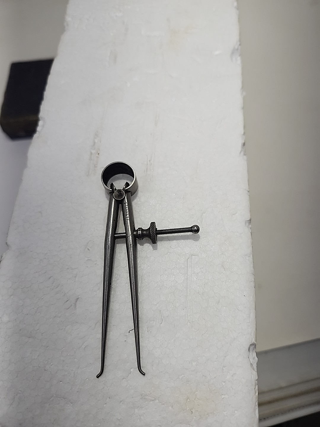 Starrett Athol Machine 3 1/2 " Round Flat Leg Inside Caliper Machinist Tool