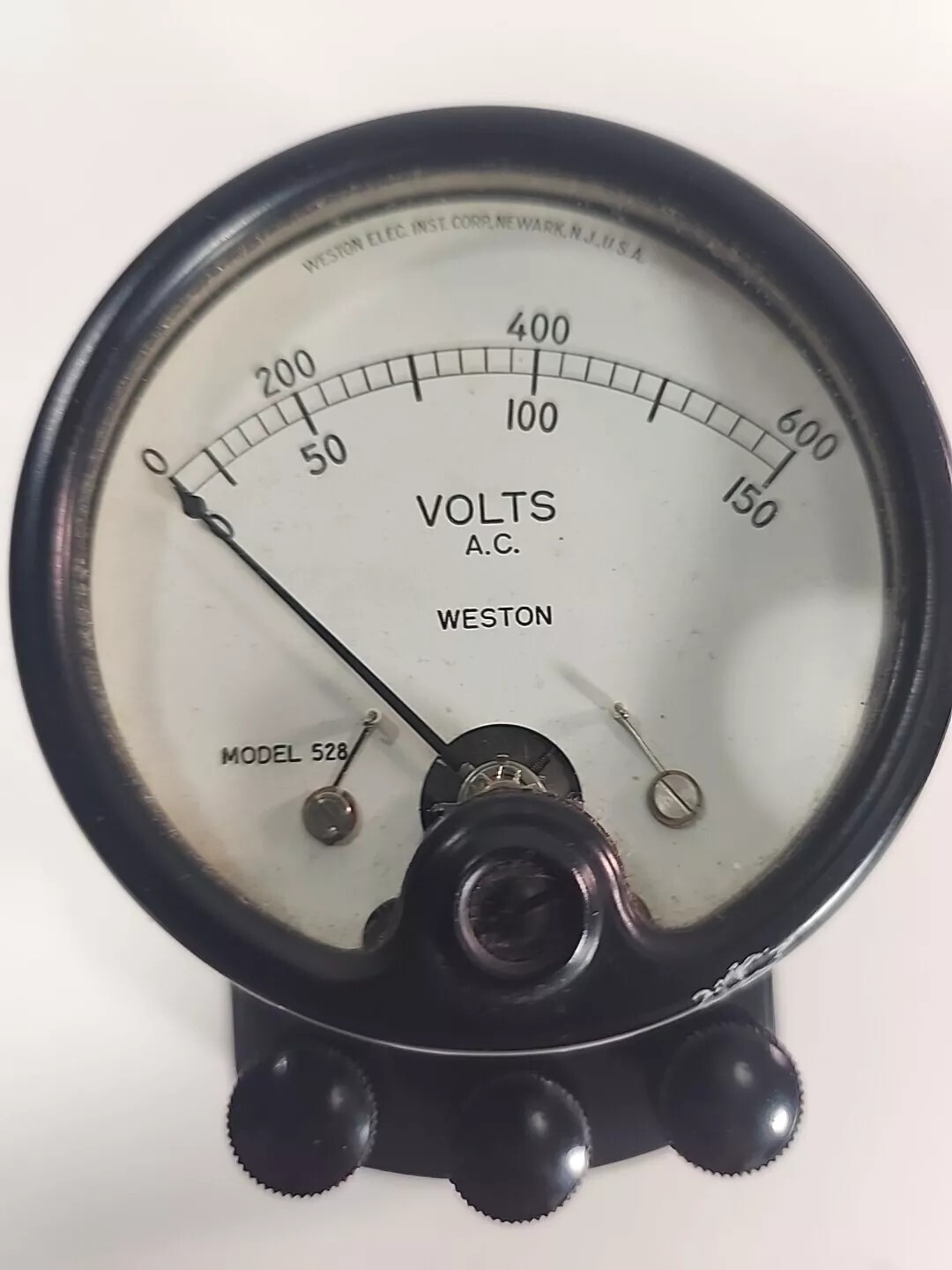 Weston Model 528 Voltmeter w/ Hook Up and Leather Case Vintage Great Shape!