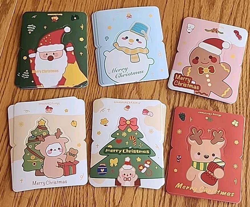 Christmas popup table placards decorations 5 X 6 different = 30 Total NEW