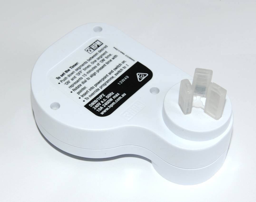 HPM Indoor Electrical Powerpoint (Power Point) 24 Hour Timer 15 min increments