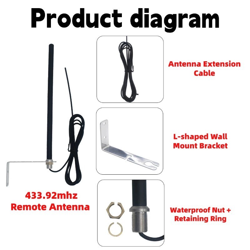 Universal 433.92MHz External Antenna Gate Garage Door for NICE BFT CAME FAAC DEA