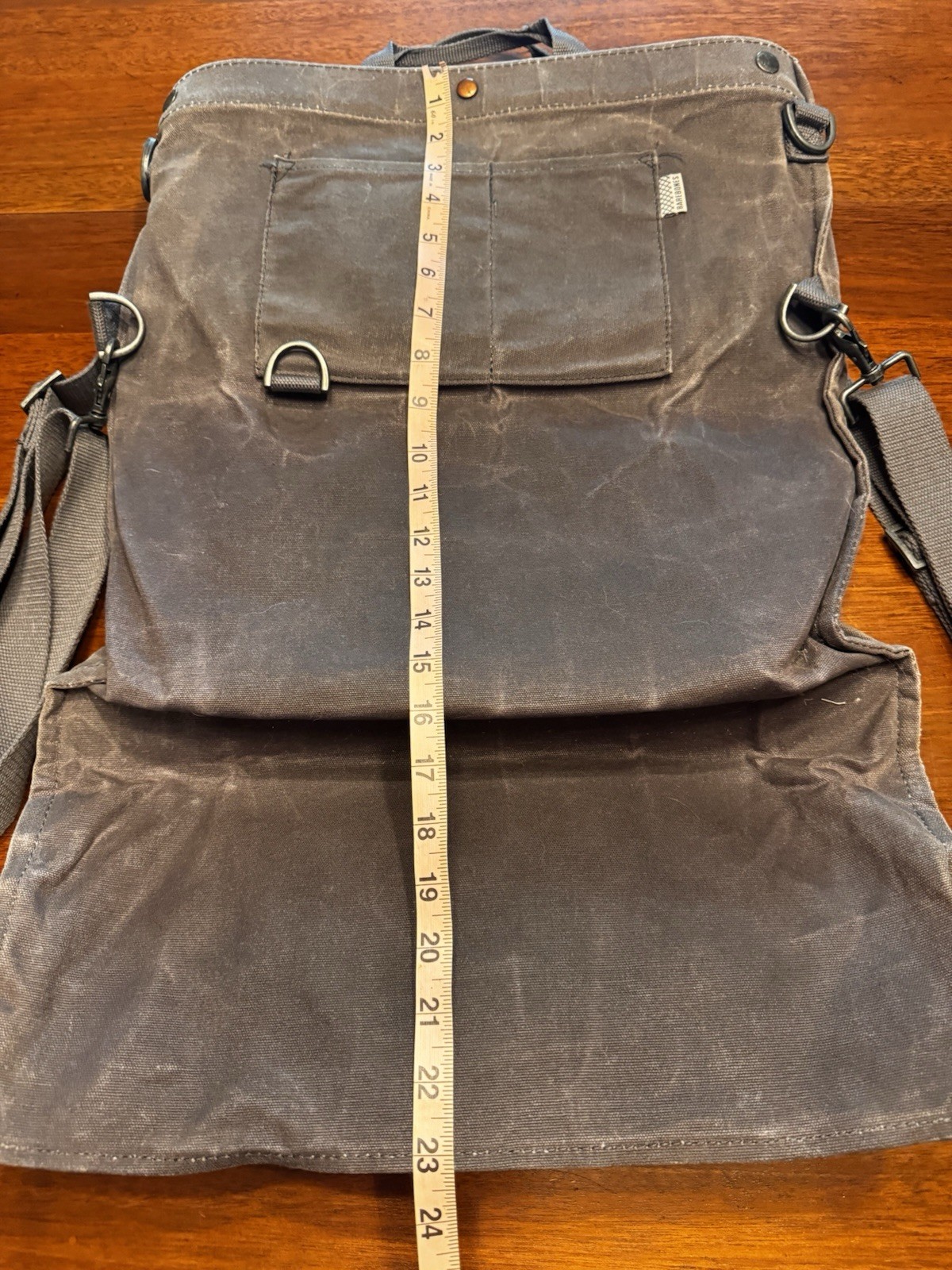 Barebones Harvest Gathering Foraging Gray Canvas Bag Backpack