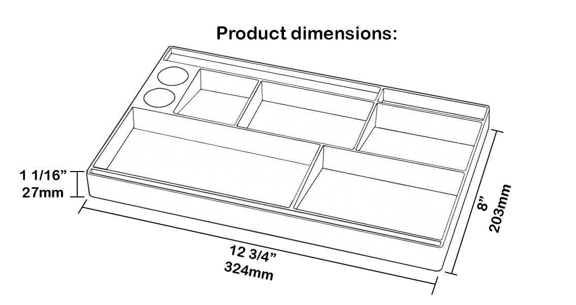Acrimet Drawer Organizer (Solid Red Color)