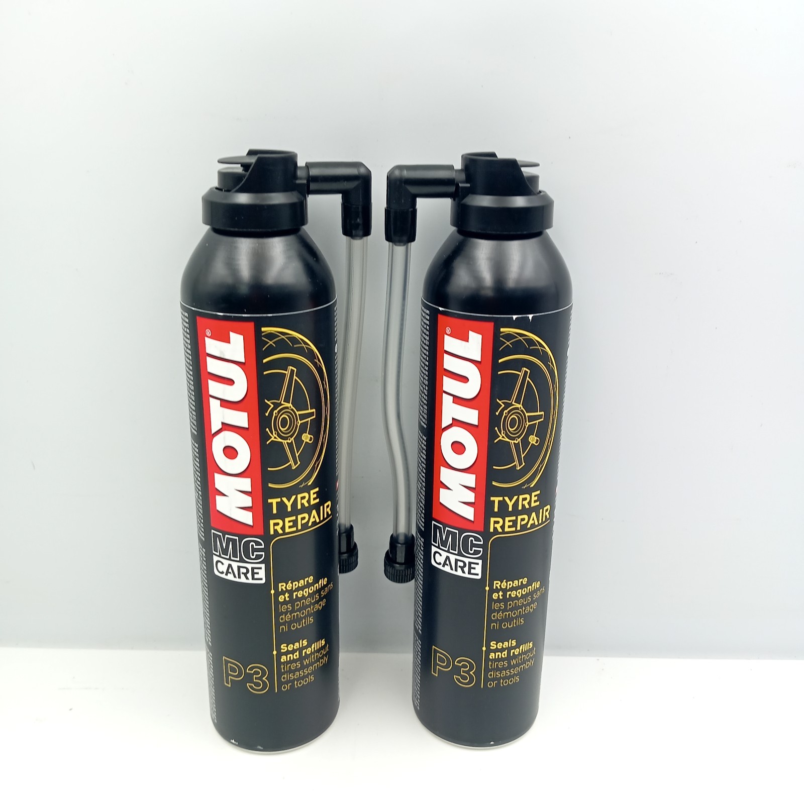 Motul P3 Tyre Repair 300ml X2 Motorcycle Emergency Puncture Repair FAL025