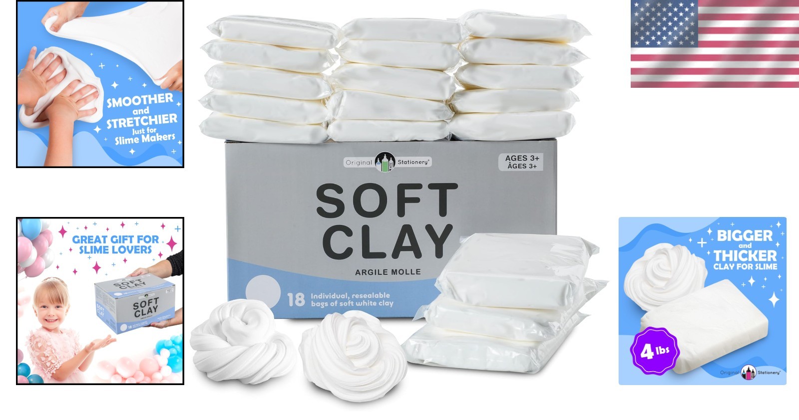 Cloud Dough & Butter Slime Clay Kit - 4 lb