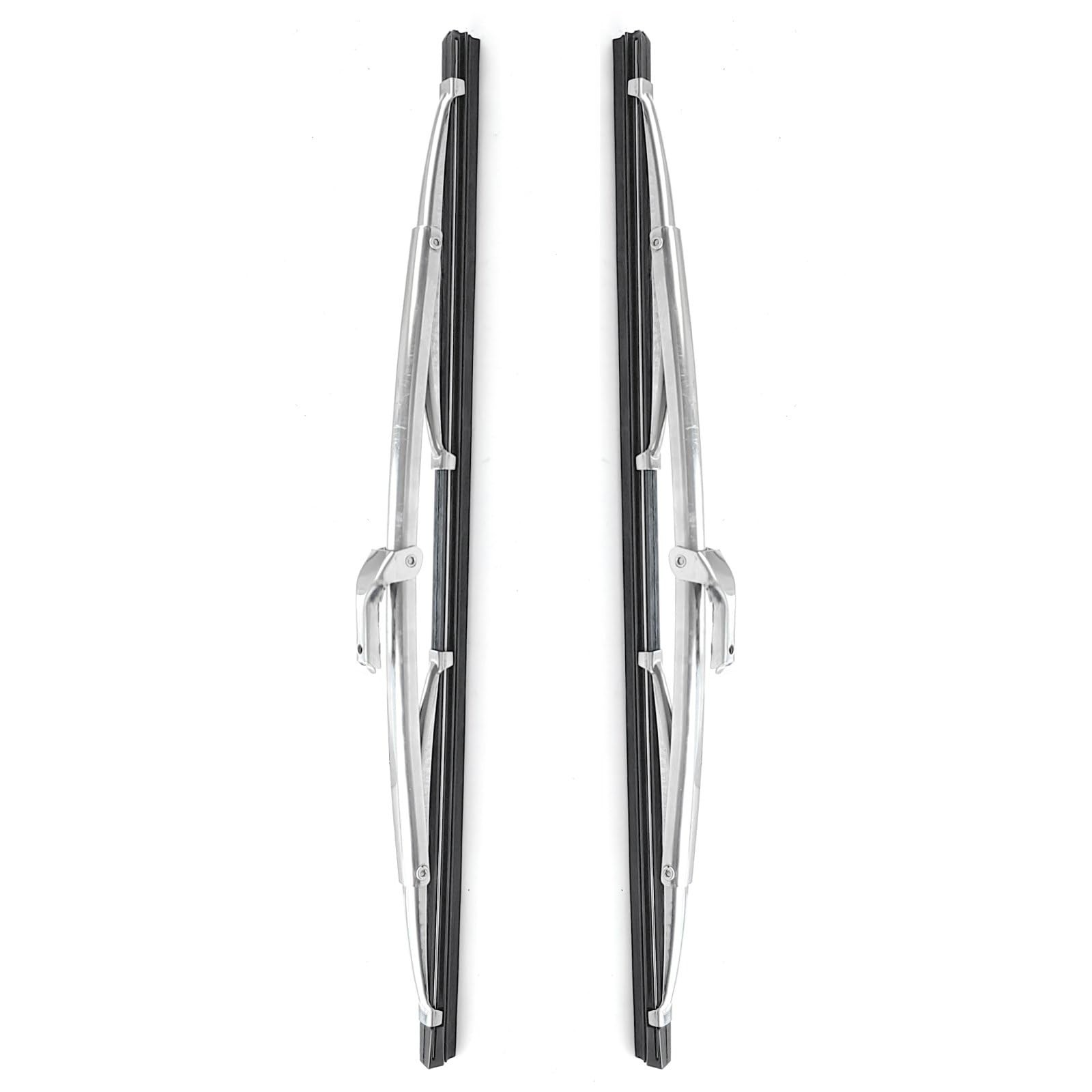 15" Classic Stainless Wiper Blades for Classic Cars/Boat Marine, Set of 2 | V...