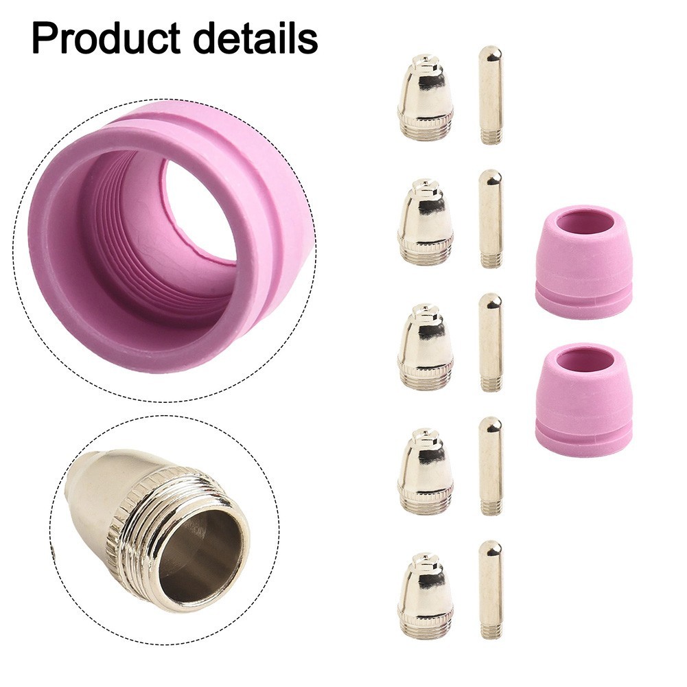 Plasma Cutter Kits Electrode Nozzle Copper Alloy Material Long-lasting Use