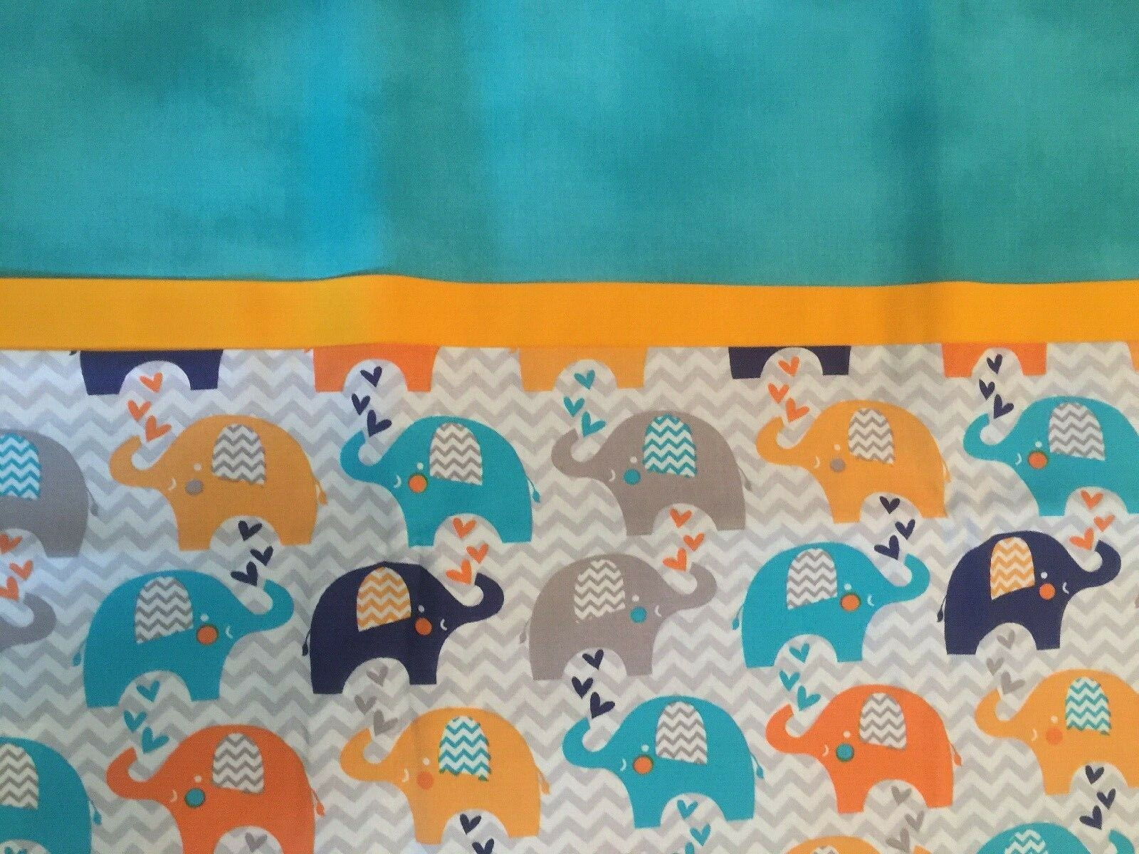 Teal Elephant Pillowcase - 100% Cotton