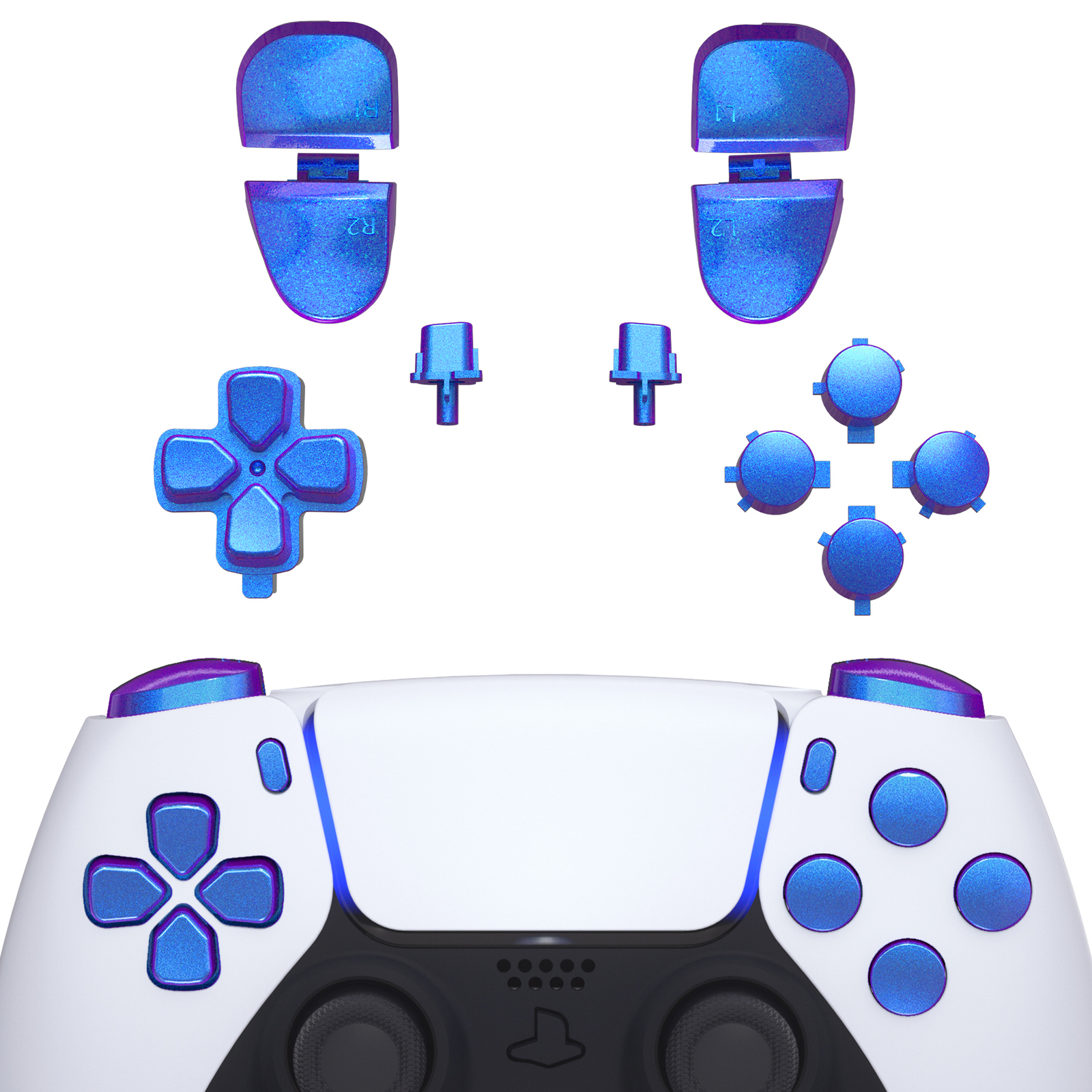 Replacement Full Set Buttons for PS5 Controller BDM-030 D-pad Trigger Face Keys