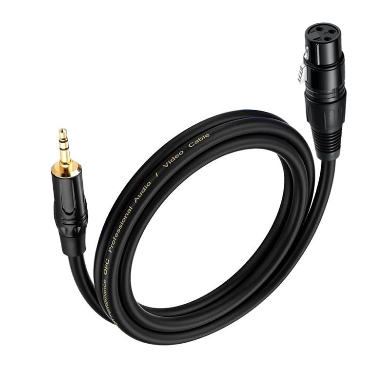 3.5mm to XLR Cable 10FT, Unbalanced 1/8 Mini Jack TRS Stereo Male to XLR Fema...