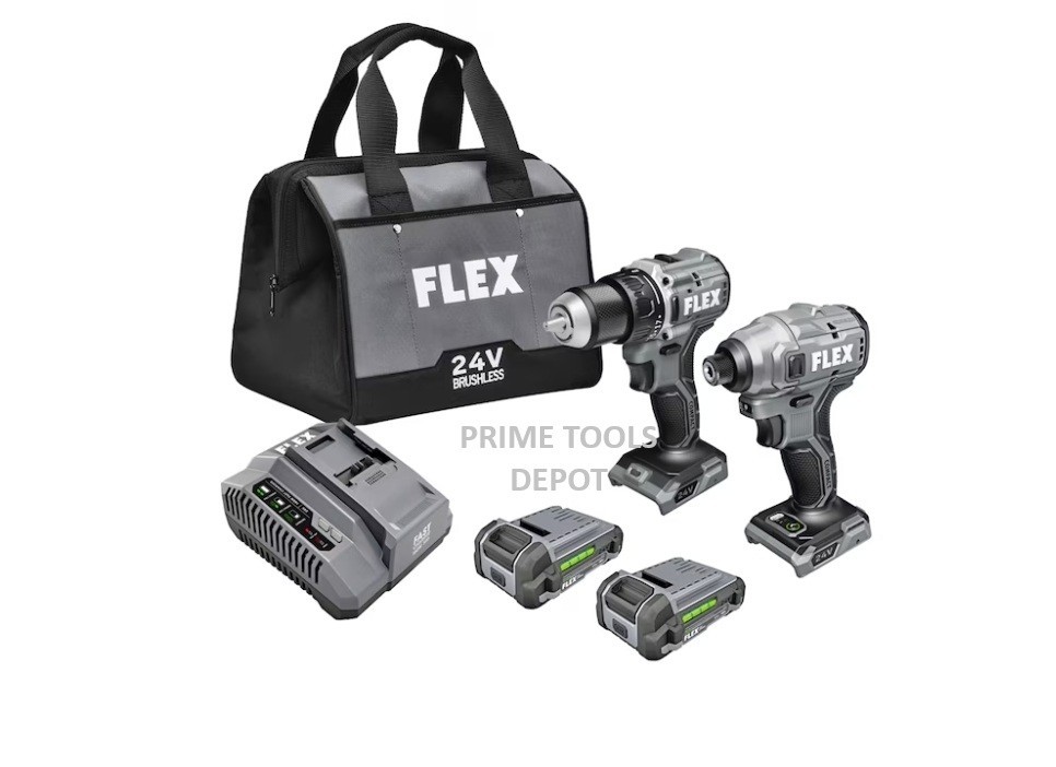 FLEX COMPACT 24-volt 2-Tool Brushless Power Tool Combo Kit - FXM205-2A