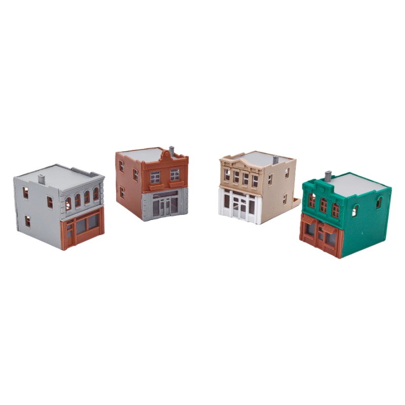Outland Models Miniatures Classic City Shop/Store Set (2-Story) 1:160 N Scale