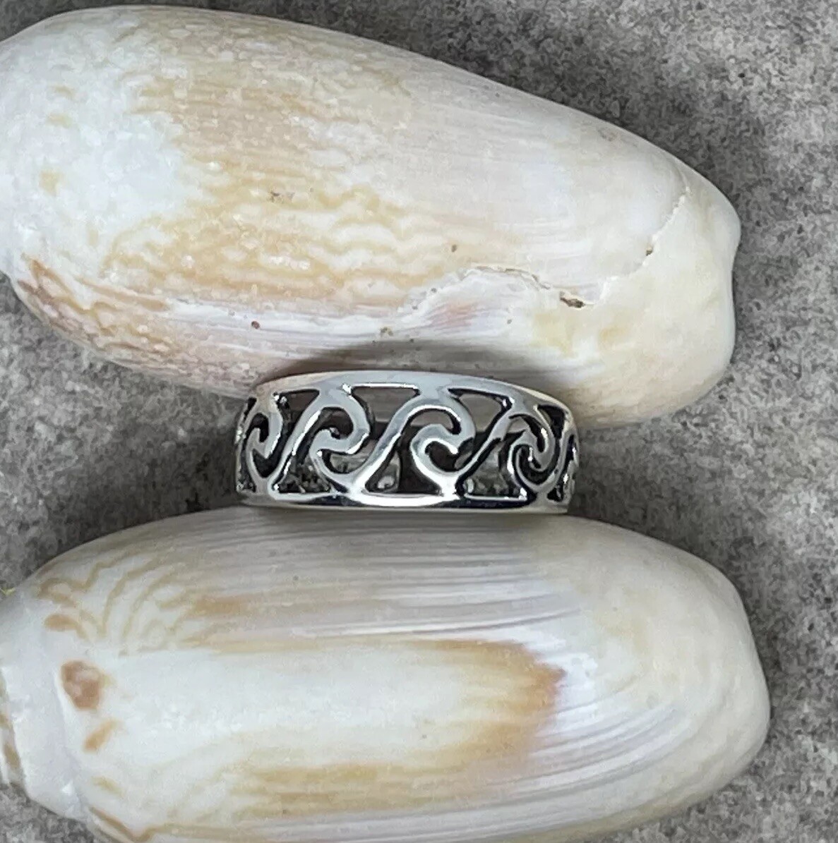 Sterling Silver Swirl Toe Ring, Wave Toe Ring, Midi Ring, Nautical Jewelry
