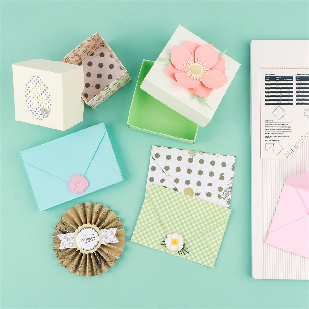 12x12" Multi-Purpose Scoring Board Envelope Gift Box Maker Scoring Tools