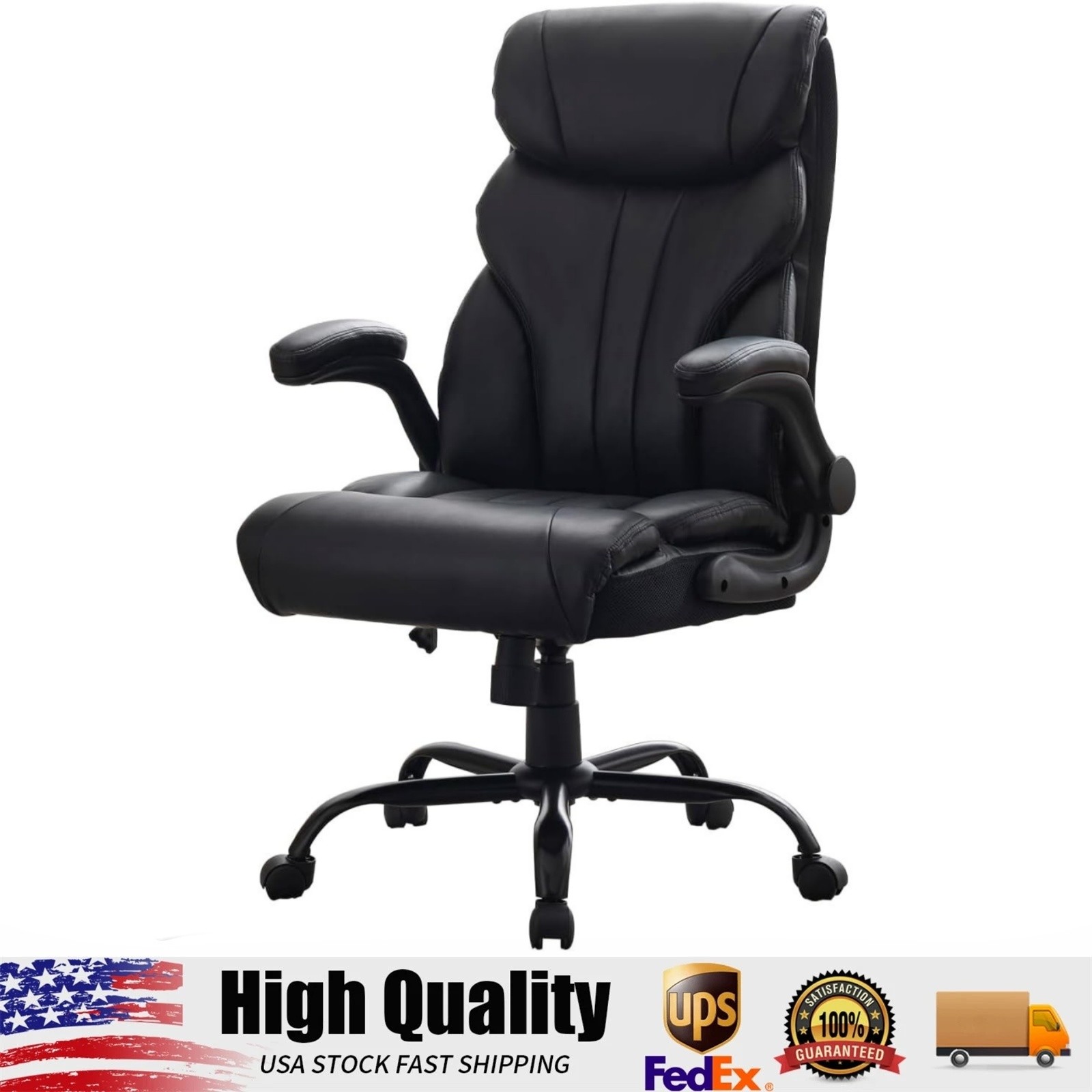 Wide Ergonomic Computer Desk Chair, 500lbs Big and Tall Office Chair Adjustable