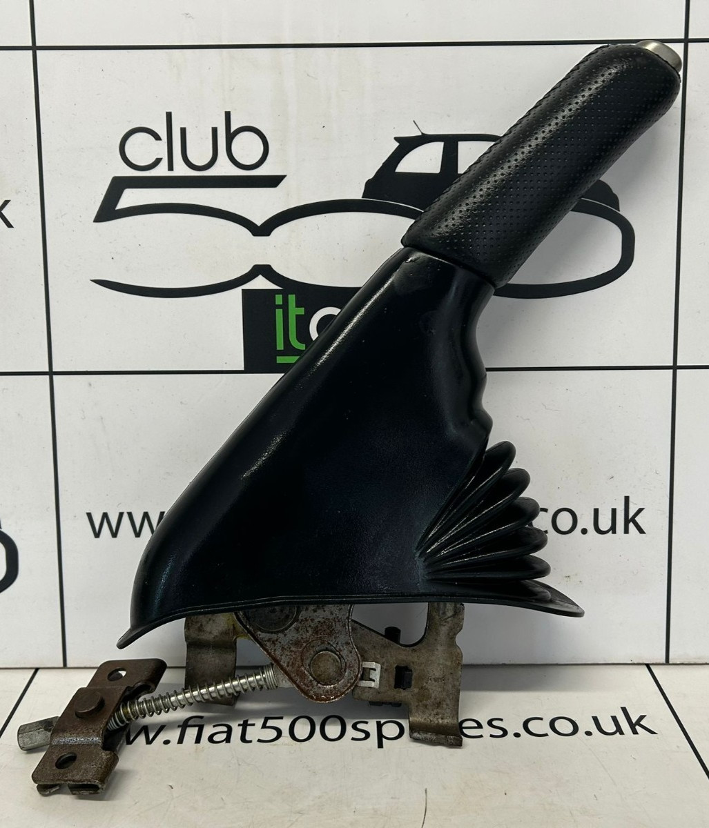 Fiat Abarth 595 Handbrake Lever in Black with Perforated Leather Handle Genuine