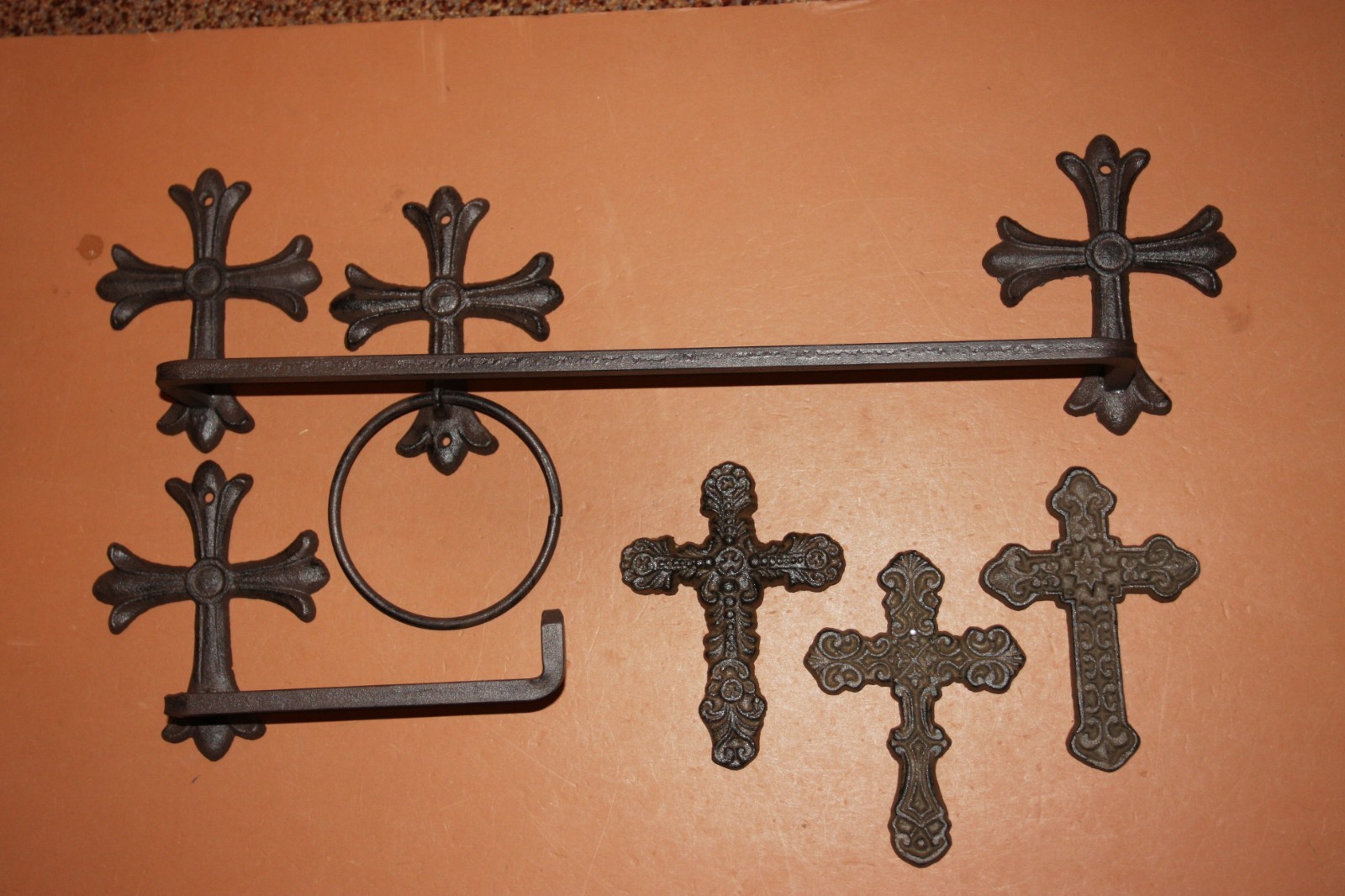 INSPIRED, 6 piece bath set, church decor, sprituality, home decor, bath decor