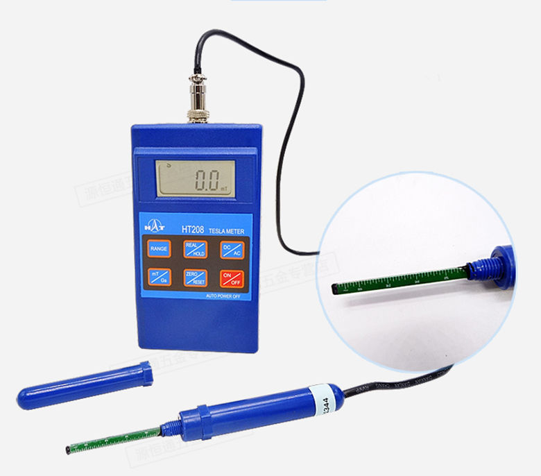 HT208 Digital Tesla Meter Gauss Meter Surface Magnetic Field Tester Gaussmeter