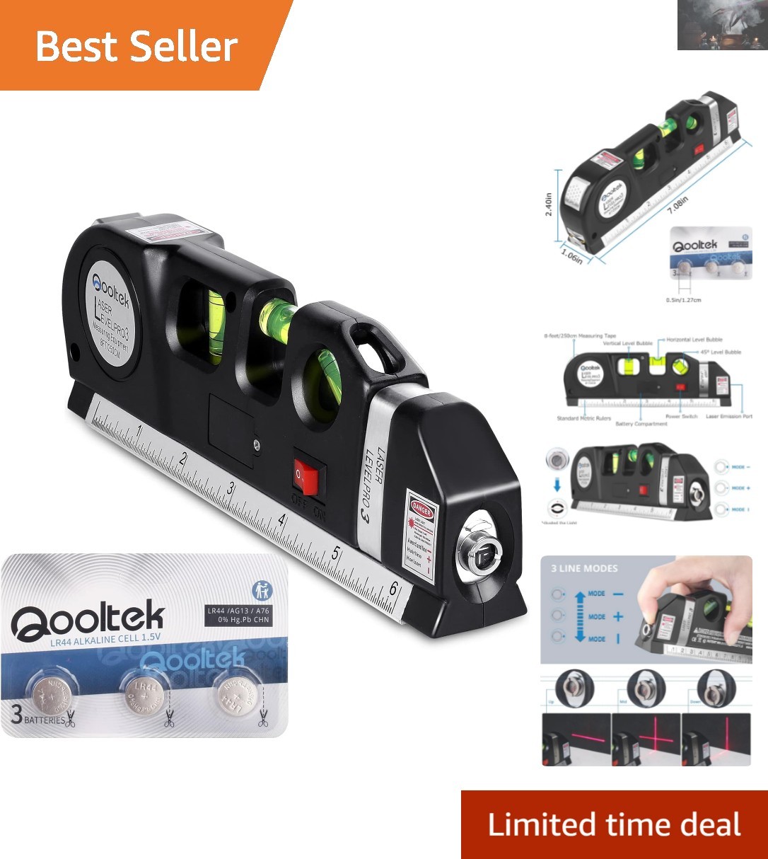 Multipurpose Laser Level Kit: Accurate Measurement Tool for Home Improvement