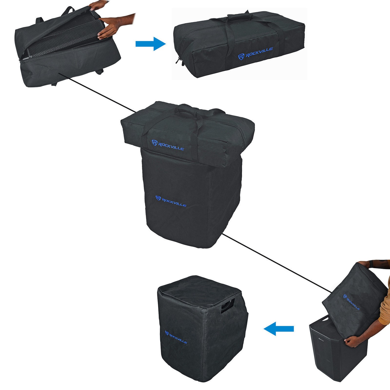 DJ Package w/2) TITAN ARRAY SYSTEM V2 Wireless Link Column Array Speakers+Facade