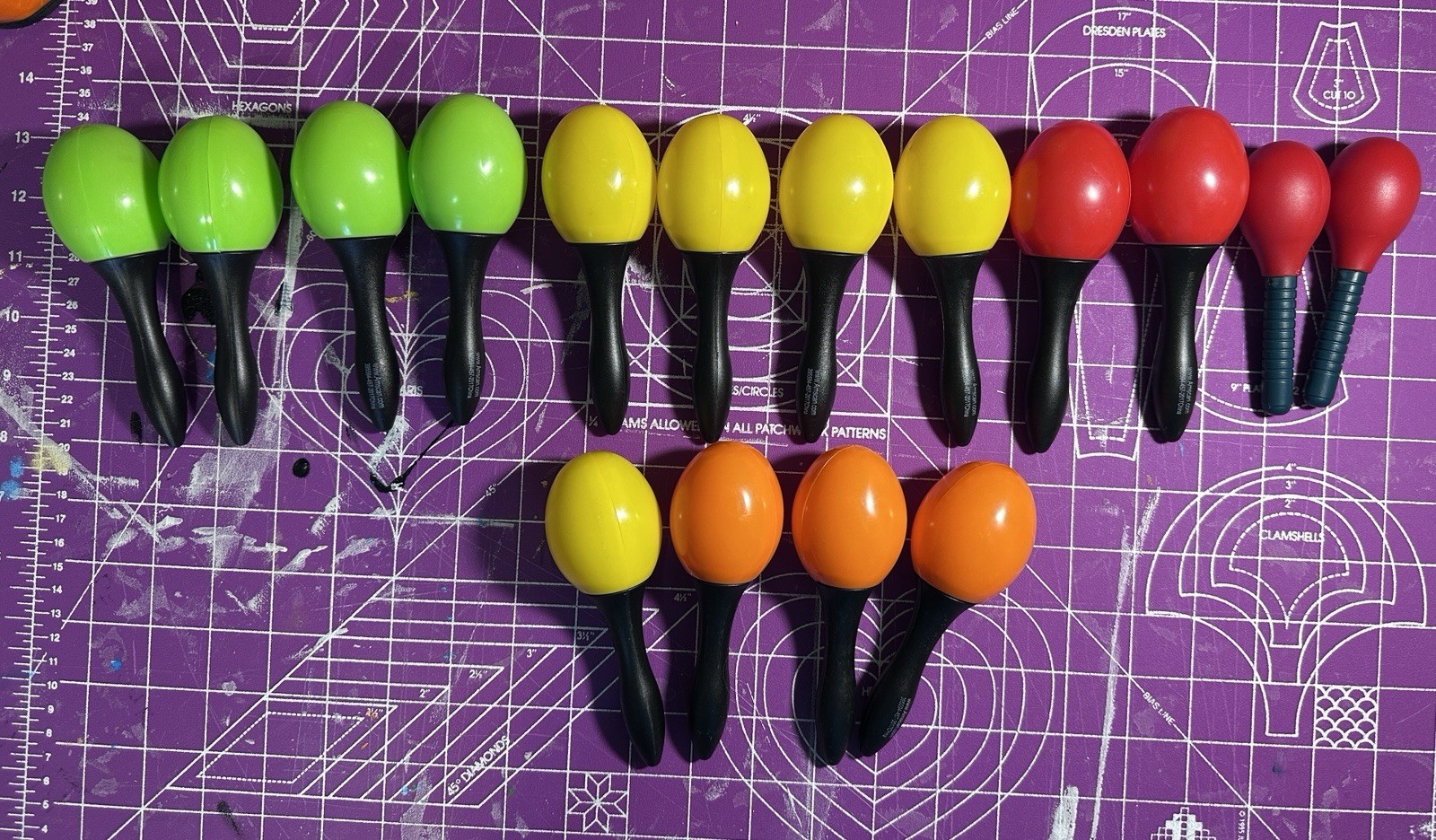 Fun Express Festive Neon Maracas Toys Party Favors! 8 Pairs! Excellent Condition