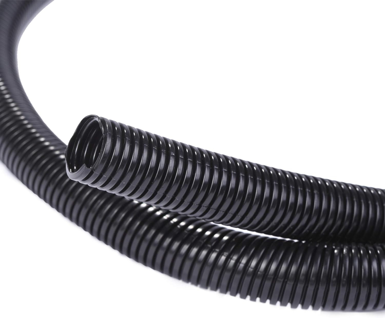 50Ft - 1/2 Inch Split Wire Loom Tubing - Black