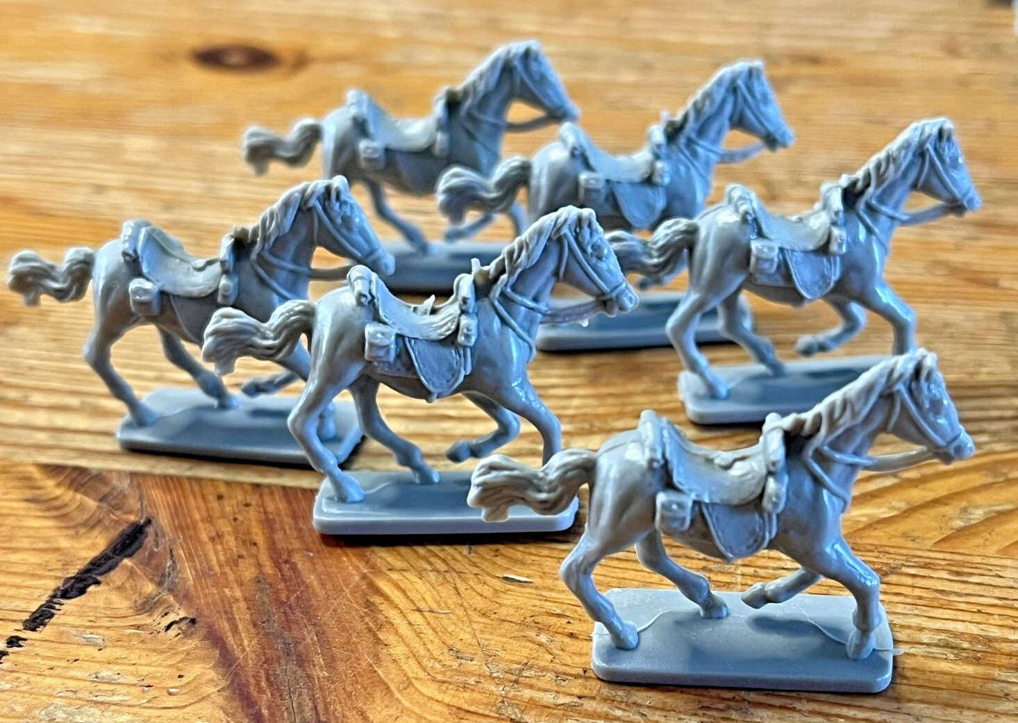 Napoleon In Europe Board Game Replacement Gray Horses Lot of 6 Parts Pieces