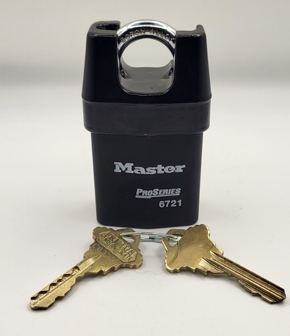 Master 6721WO Padlock W/ Schlage Primus High Security Cylinder, Comes W/2 Keys