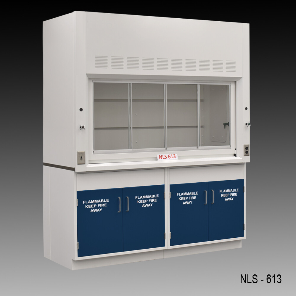 Fisher American 6' Chemical Fume Hood Flammable Storage Cabinets / E2-111