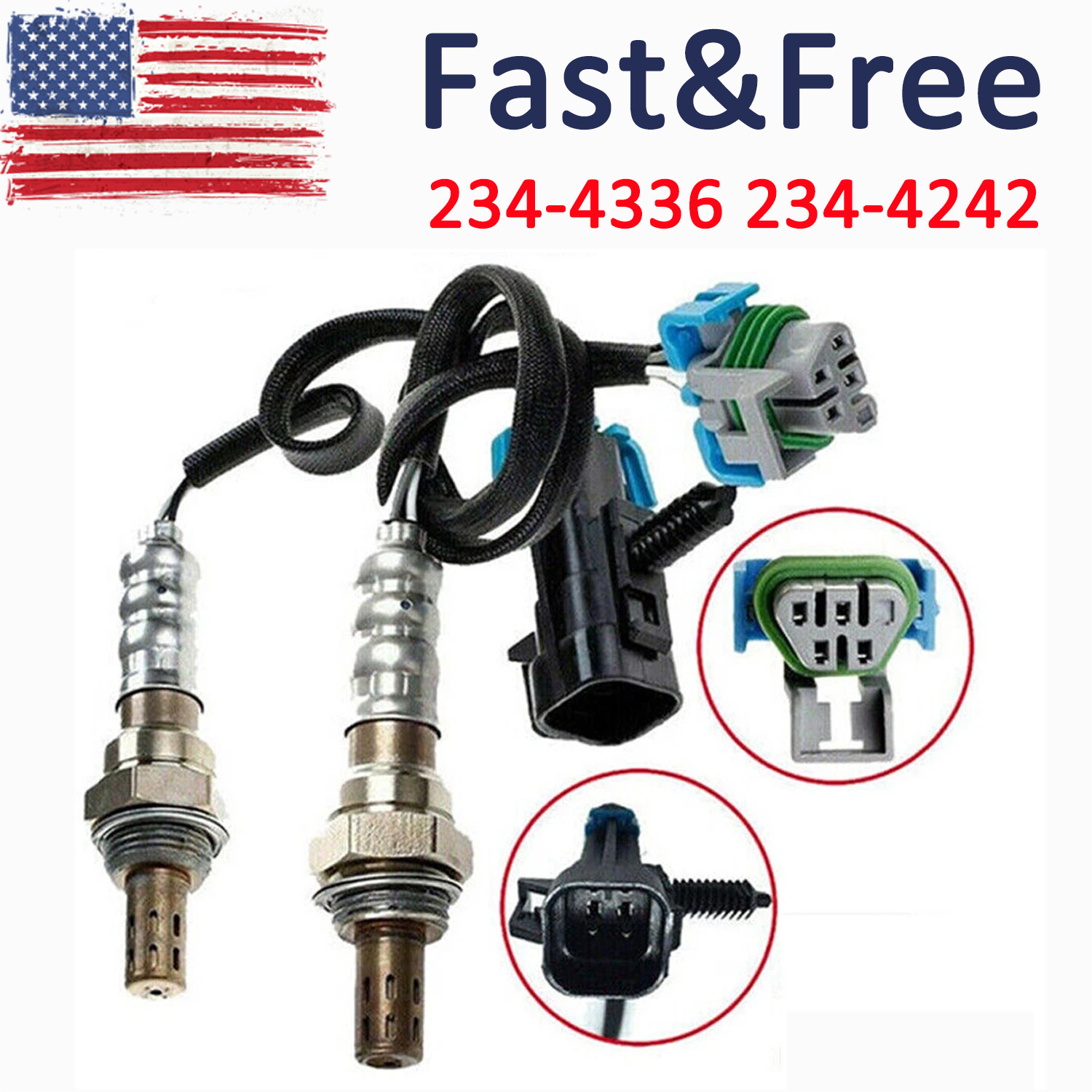 For 2010-2014 Chevrolet Equinox 2.4L Oxygen O2 02 Sensor Up+Downstream 234-4242