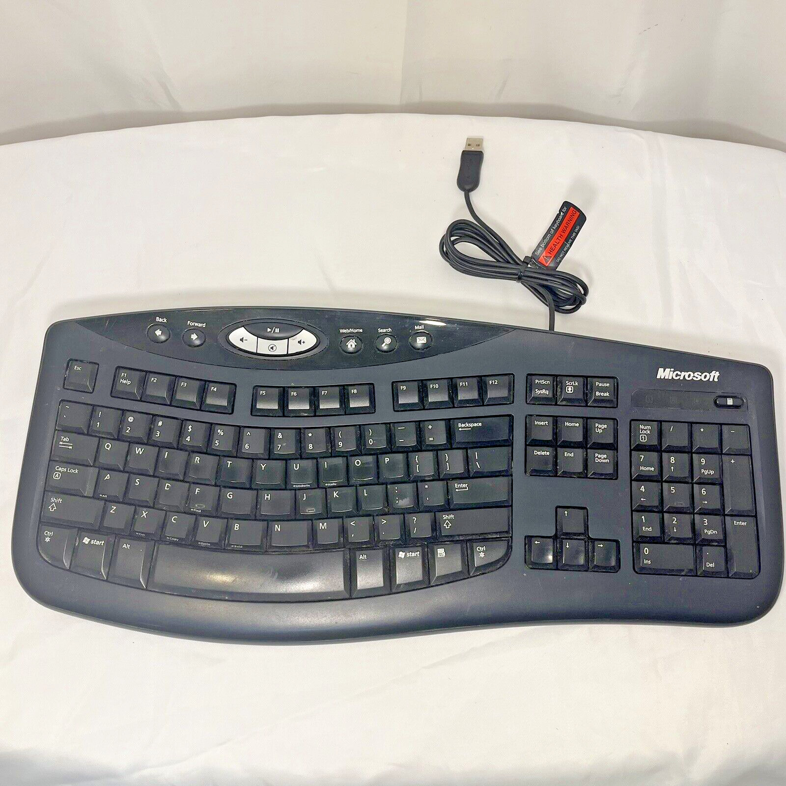 Microsoft Wired Ergonomic Keyboard Comfort Curve 2000 V 1.0 KU0459