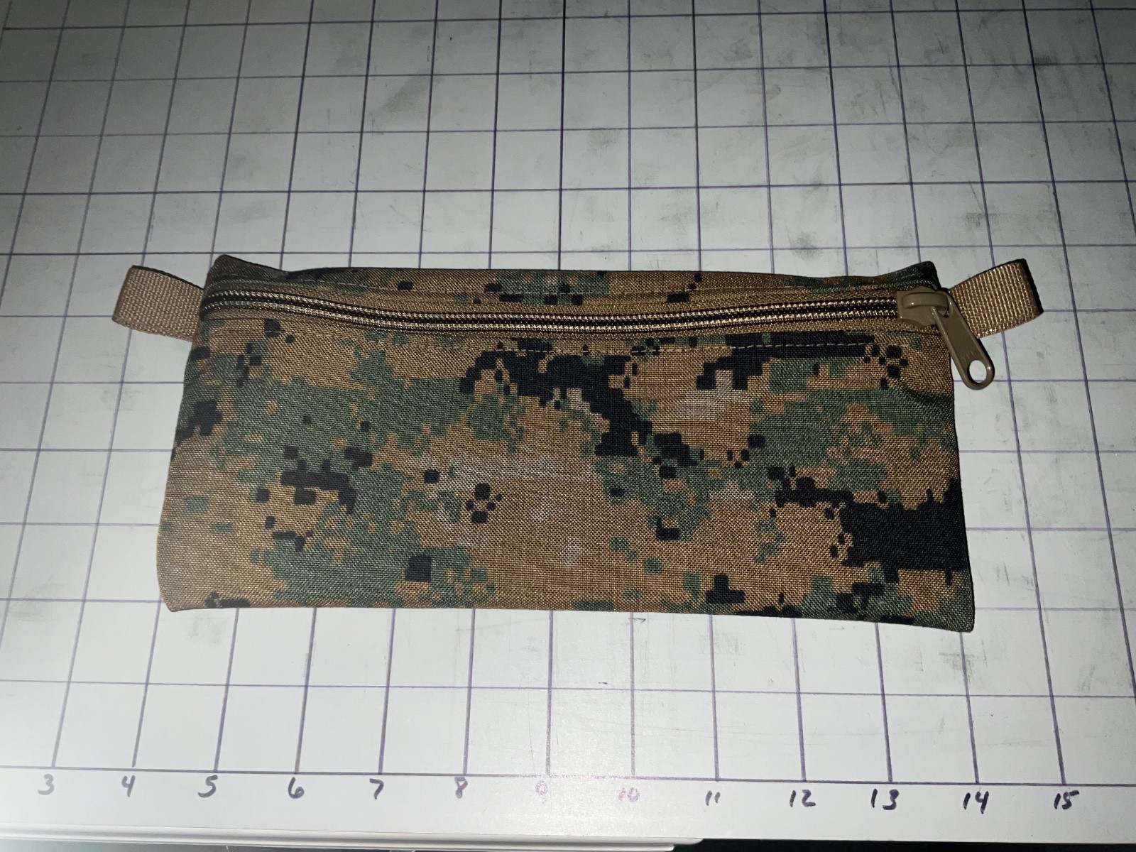 Custom USMC Digital Marpat Zippered Cordura Pouch - 5 x 10”