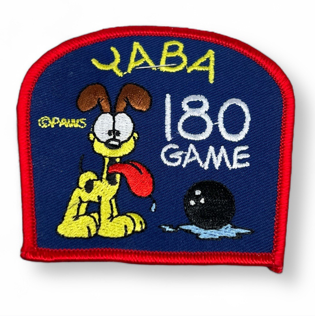Vintage YABA Garfield & Odie BOWLING Patch 180 GAME Young American Alliance NEW