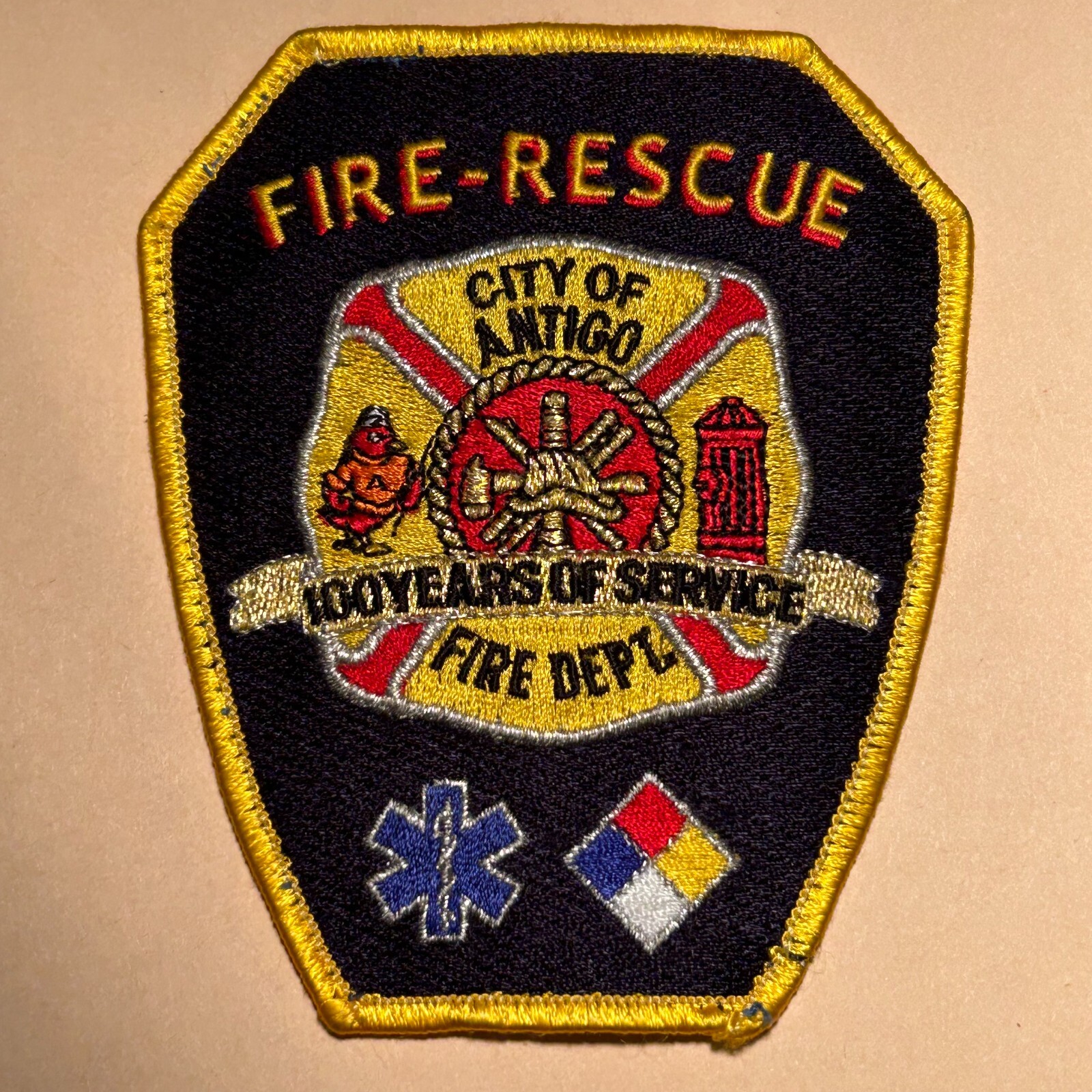 City of Antigo Fire Dept - 100 Years of Service patch