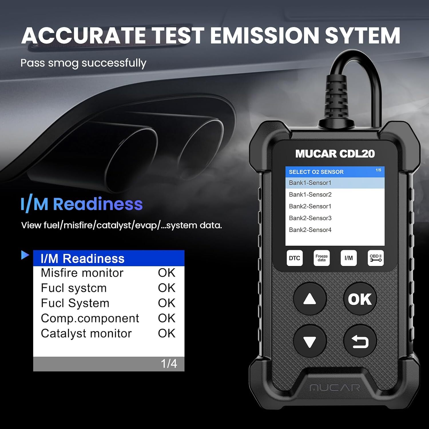 Mucar CDL20 Automative OBD2 Fault Code Reader Car Diagnostic Scanner