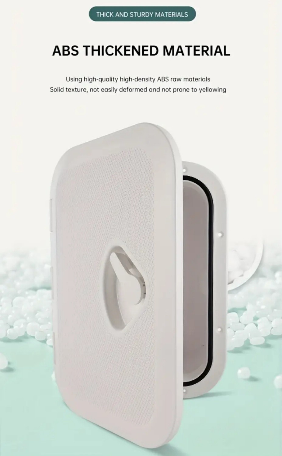 Boat Storage Box, ABS Hard Lockable Fishing Tackle Boxes,White Marine Deck Boxes