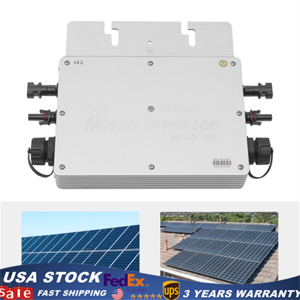 IP65 Micro Inverter Solar Grid Tie Micro Power Inverter Kit 120V 700W Waterproof