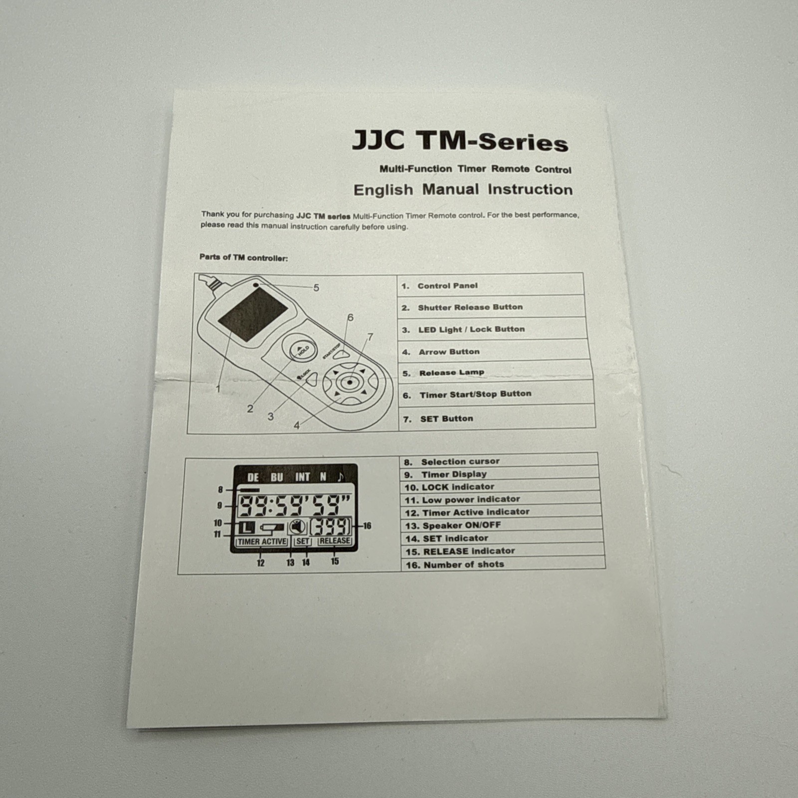 Satechi Multi-Function Timer Remote Control JCC TM Series (canon)