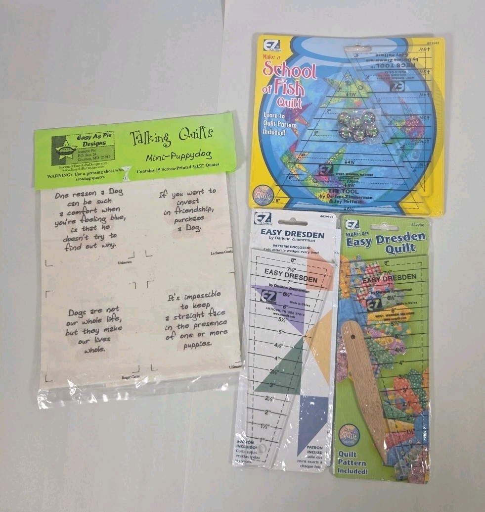 3 Quilt Templates And Bonus Screen Prints