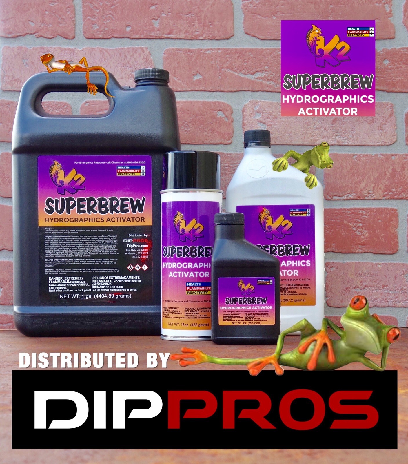 16oz K2 SUPER BREW Hydrographics Liquid Activator cooler then hydrovator