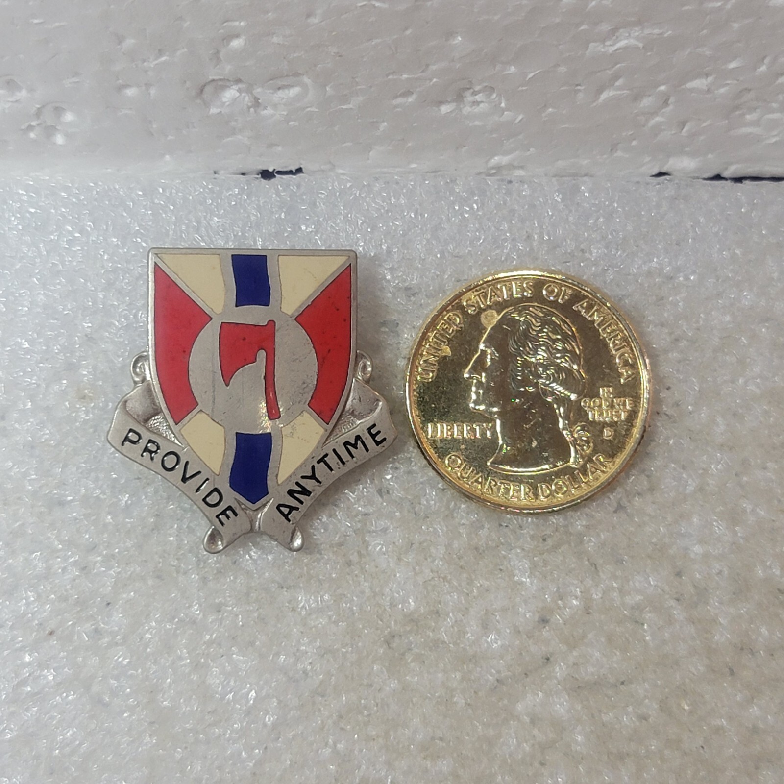 U.S. Army Reserve DI Pin 1704th Support Battalion Provide Anytime DUI Crest