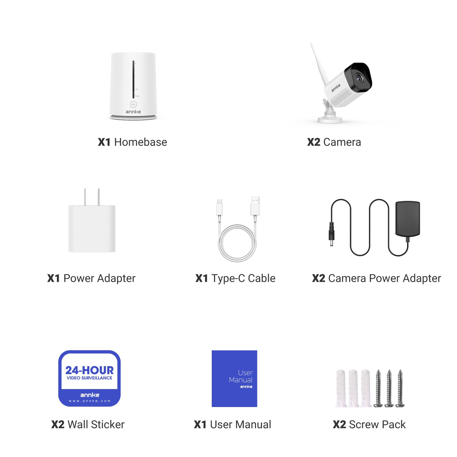 ANNKE Wireless 3MP Security Camera System Two-Way Audio 5MP 4CH NVR AI Detection